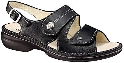 Finn Comfort Gomera Sandalen met enkelriempje voor dames, zwart, 35 EU
