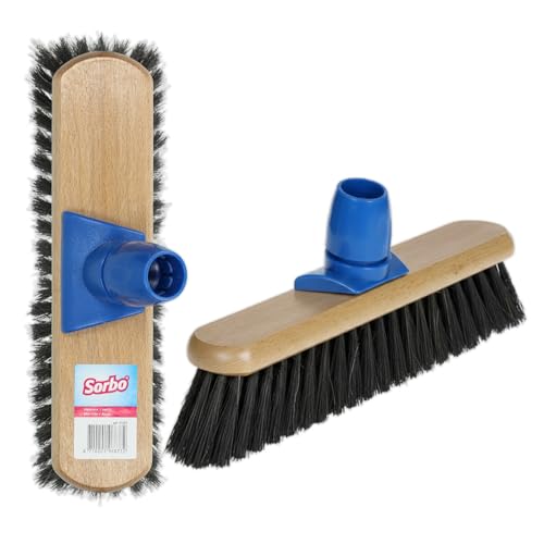 Sorbo Zimmerbesen – 30 cm – Holzbodenbesen mit weicher Haarmischung inkl. Pferdehaar – Für Glatte Böden wie Holz, Laminat, Fliesen – Ohne Stiel – Leicht & kratzfrei reinigen