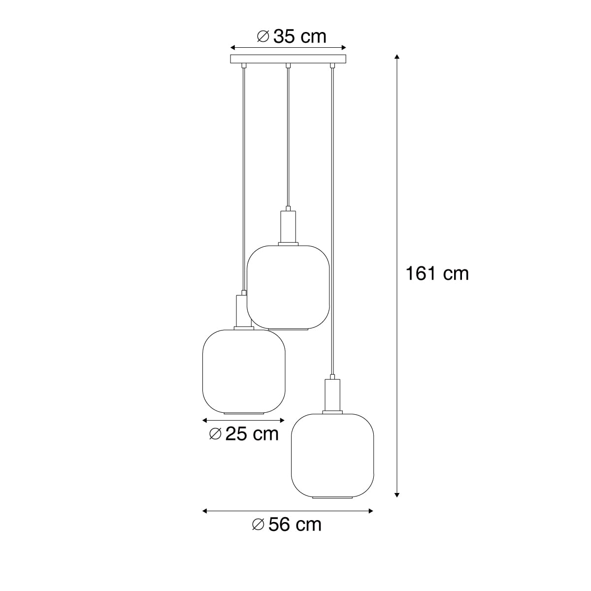Qazqa art déco lámpara colgante con pantalla (3 luces) negro Zuzanna