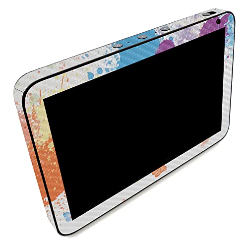 Image of MightySkins Carbon Fiber Skin Compatible with Amazon Echo Show 8 (Gen 2) - Splash of Color | Protective, Durable Textured Carbon Fiber Finish | Easy to Apply