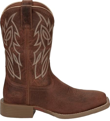 Image of Justin Canter 11 inch Western Boots for Men, Full Grain Leather, Woven Lining, Square Toe, Slip-Resistant Rubber Outsole