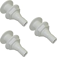 Vista 1 de DJ-Motor Conector de púas recto a través del casco de montaje para barcos de 5/8 pulgadas, caravanas marinas, autocaravanas, camiones, tractores