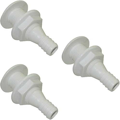 DJ-Motor Conector de púas recto a través del casco de montaje para barcos de 58 pulgadas, caravanas marinas, autocaravanas, camiones, tractores (3