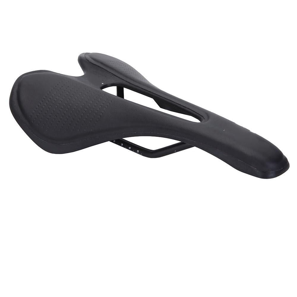 JIASHUNHE Bike Seat Bike Saddle MTB Mountain Road Seat PU Leather Gel Filled Cycling Cushion Comfortable Shockproof Bicycle(Black)
