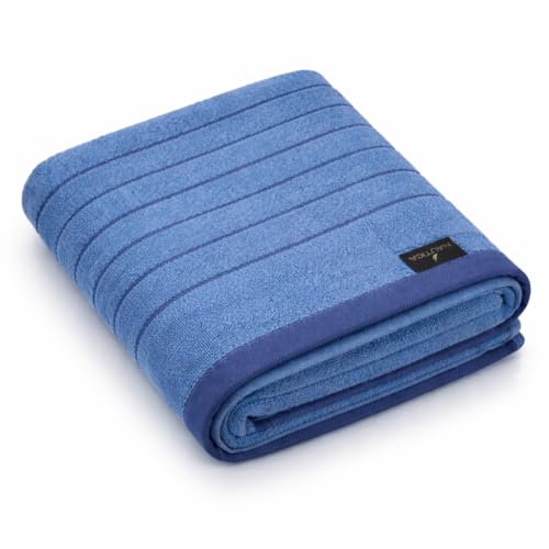 Image of NAUTICA Quick Dry Towel -1pc Bath Towel (ridgeport) | 500 GSM l 30 x 60 inch | Quick Dry Large Pool & Travel Towel | NAVYBLUE