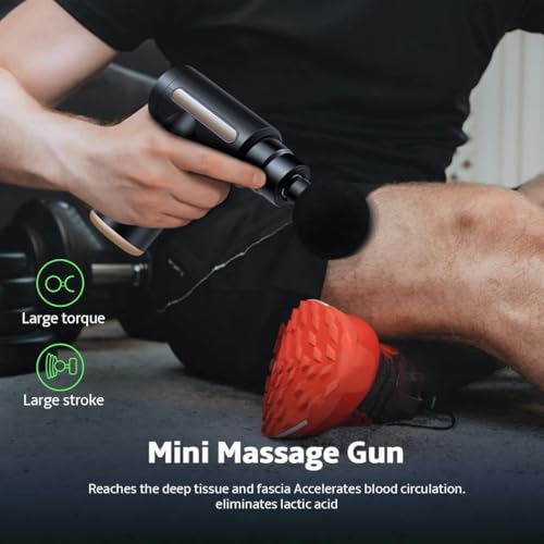 Image of 1-Year-Warranty-Massage-Gun-Deep-Tissue-Electric-Handheld-Massager-6-Speed-Adjustable-Therapy-Gun-4-Interchangeable-Massage-Heads-Rechargeable-Muscle-Pain-Relief