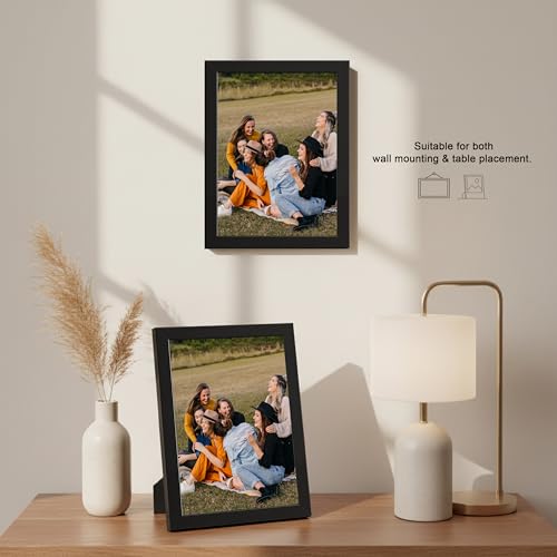 Image of Framekaari Customised Photo Frame | Personalised Gift | Custom Single Photo | Tabletop & Wall Mount | Room & Home Decor |16x21 cm (Design-09)