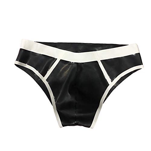Latex Panties Men String Rubber Shorts Low Rise Trimmed Briefs Handmade Plus Size Underwear4