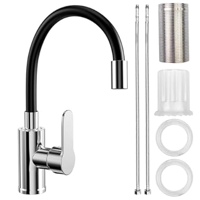 Ghazpmuk Rubinetto Lavello Cucina con Beccuccio Flessibile, Rubinetto da Cucina Nero, Miscelatore Cucina Girevole 360°, Rubinetto per Lavello Girevole, Miscelatore Monocomando per Acqua Fredda e Calda: vedi il prezzo e le caratteristiche Foto di Ghazpmuk Rubinetto Lavello Cucina con Beccuccio Flessibile, Rubinetto da Cucina Nero, Miscelatore Cucina Girevole 360°, Rubinetto per Lavello Girevole, Miscelatore Monocomando per Acqua Fredda e Calda