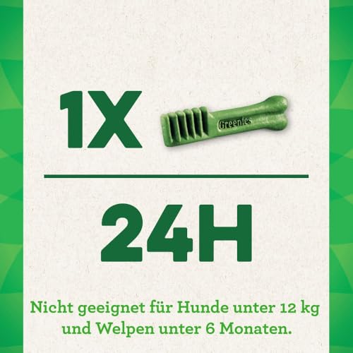 Greenies Dental Treats Original Medium – Zahnpflegesnacks für mittelgroße Hunde von 12-22 kg – Hundeleckerli zur täglichen Zahnreinigung – 1 x 340 g
