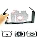 Produktbild nitescuba Unterwasserkamera Käfig Cage Griff Halterung Aluminiumlegierung, Dual-Handgriff Video Rig für GoPro Hero Unterwasserkameragehäuse  Stabilisatorablage 3/8", kompatibel mit SmallRig Zubehör