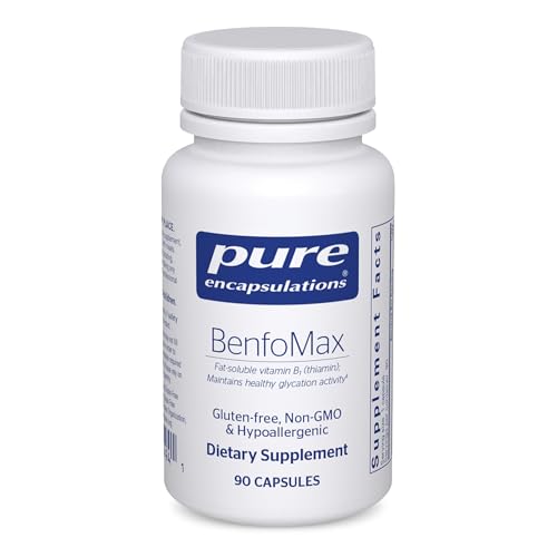 Pure Encapsulations BenfoMax 90s - 200 mg Benfotiamine - Vitamin B1 Thiamin Supplement - Supports Heart & Metabolism Health* - Vegan & Non-GMO - 90 Capsules