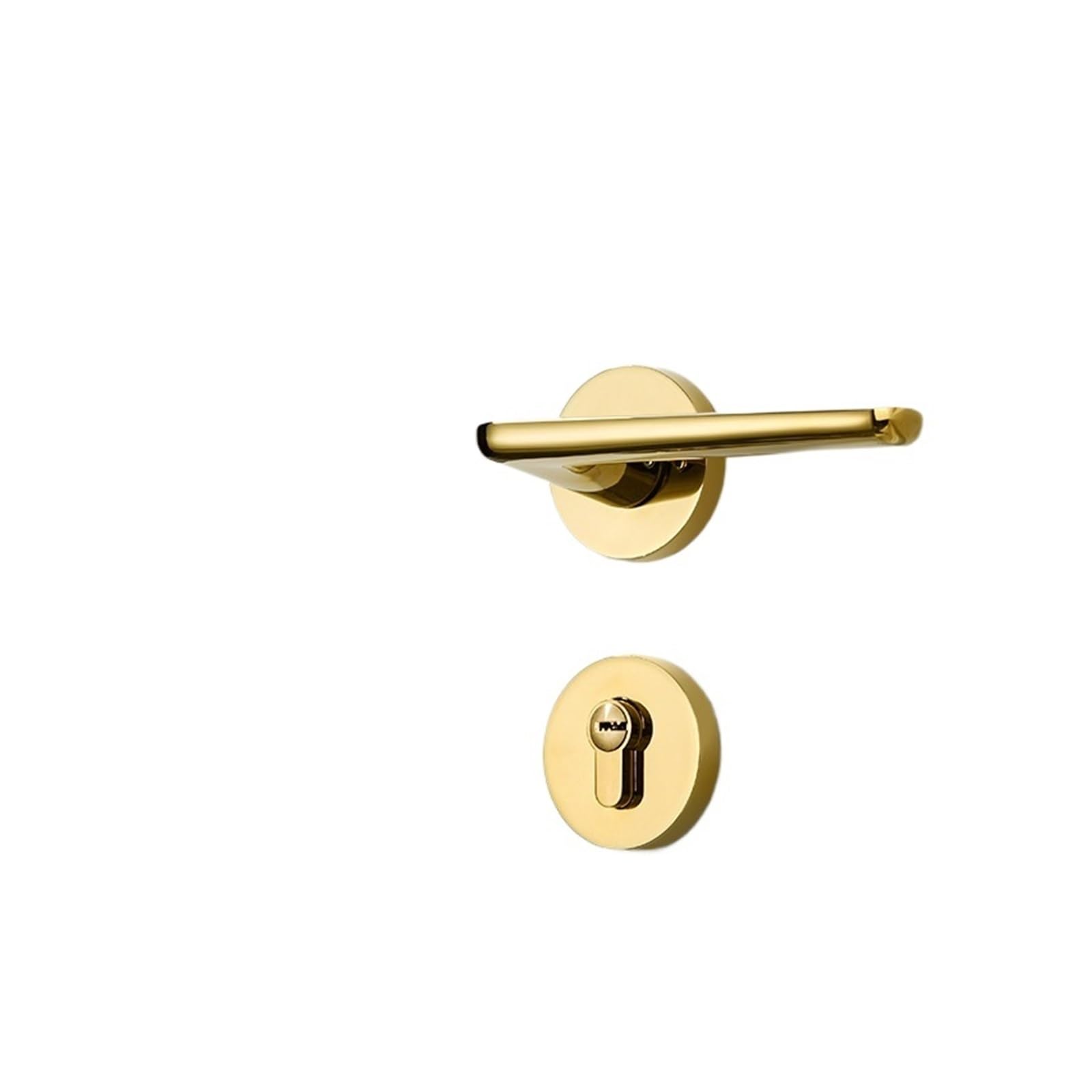 NYRXRYTCA Modern Golden Handle Lock Silent Magnetic Door Lock Indoor Bedroom Wooden Door Lock Household zinc Alloy Split Lock Lock(C style silent lock body)