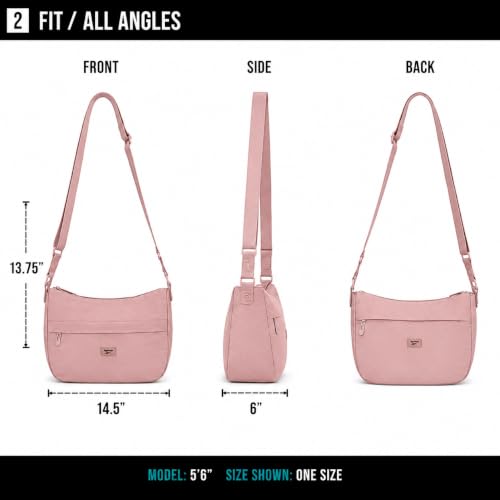 Image of Reebok Womens Crossbody Bag - Lightweight Stylish Nylon Quilted and Non-Quilted Everyday Crossbody Sling Bags for Women