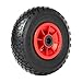 Produktbild Wiltec Rad 3.00-4 85 x 260 mm 90 kg, Schubkarren Komplettrad mit Kunststofffelge, Winkelventil, Luftreifen für Sackkarre, Bollerwagen u.a