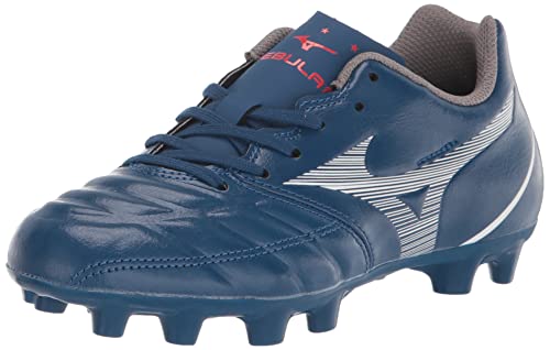 Mizuno Rebula Cup Select Jr. Soccer Shoe, Navy-Red, 3.5 US Unisex Big Kid