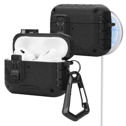 Image of HITZEE for AirPods Pro 2 /1 Case, Compatible with AirPods Pro 2(2022) /Pro 1(2019) Case, Magnetic Automatic Lock with Phone Stand, Compatible with MagSafe Cover, Gray