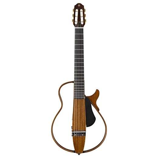Yamaha SLG200N NW Nylon String Classical Silent Guitar with Hard Gig Bag, Natural