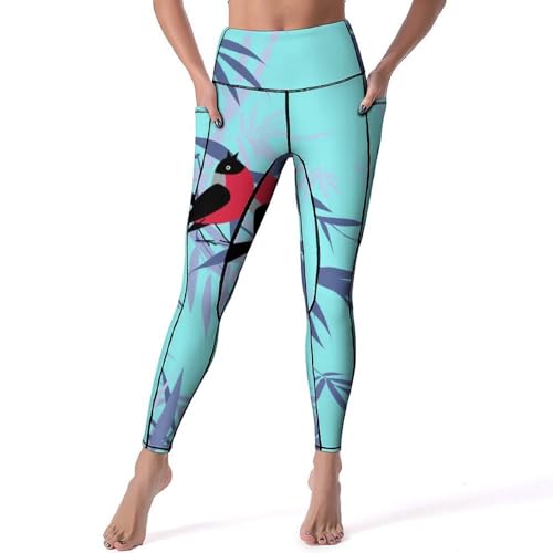 Legging femmes Oiseau pour le sport et yoga en taille haute S