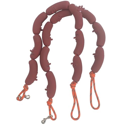 Laisse pour chien saucisse drôle en caoutchouc pour le parc - 3