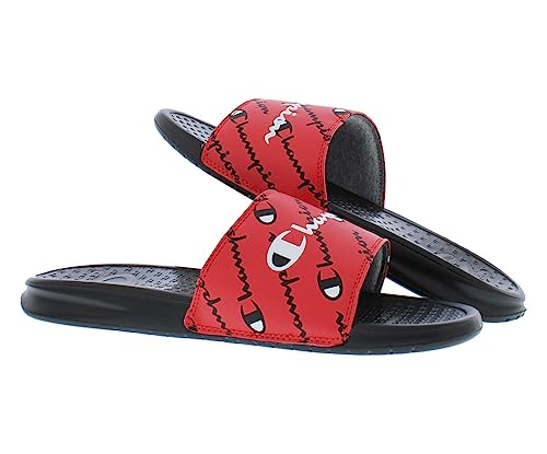 Champion Super Slide Repeat Script Cb Mens Shoes Size 13, Color: Red/Black4