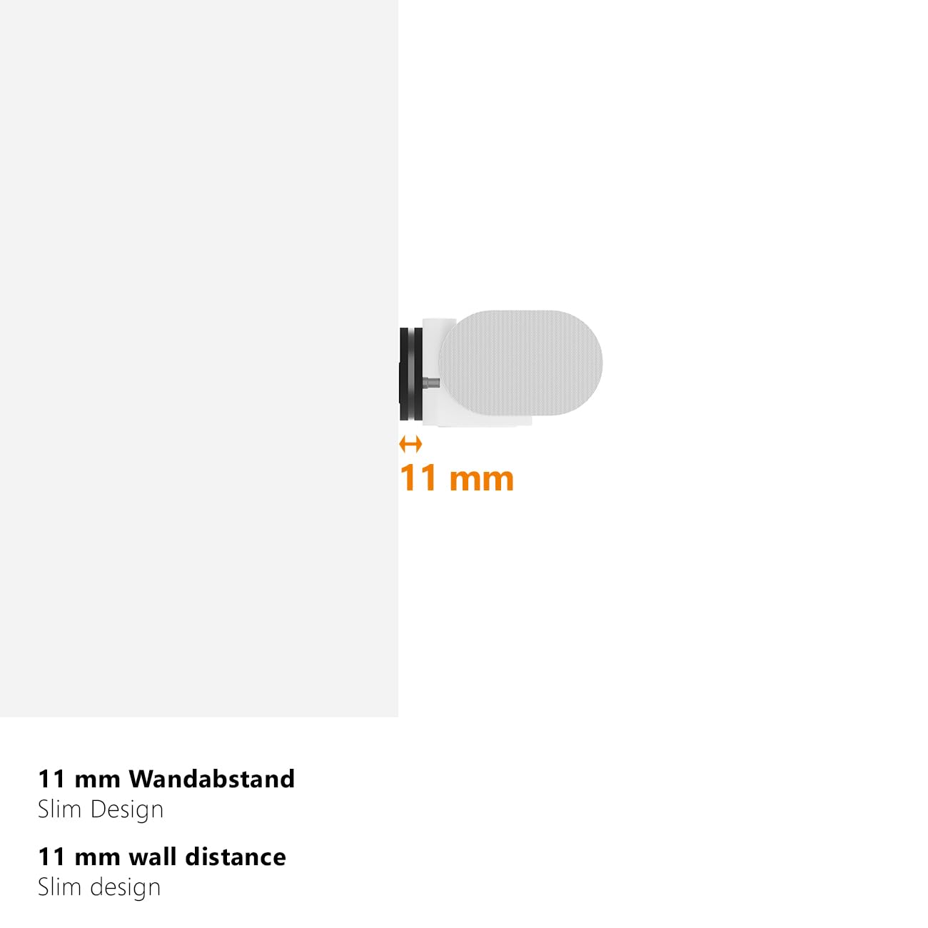 My Wall Support Mural pour Barre de Son Sonos® Arc Ultra HS29L – Design Fin, Amortissement Anti-Vibrations, Montage Flexible au-Dessus et au-Dessous du téléviseur