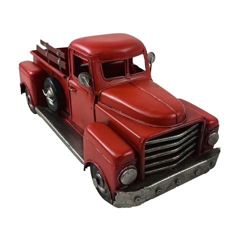 Berfutall-11-Iron-Classic-Red-Truck-Pick-up-Model-Collectible-Vehicle-Decoration-Metal-Truck-Christmas-Decor-Unique-Blend-of-Vintage-Rustic-Farmhouse-Truck-Decor-for-Table-Top-Decor-A