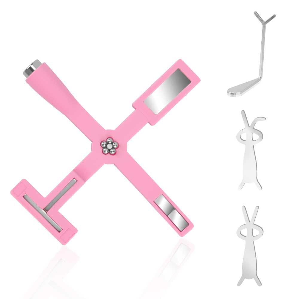 5 in 1 Nail Art Cat Eye Glue Magnet come with 1pcs Heart Magnet for Cat Eye Gel Polish,2pcs Rabbit Magnet for Cat Eye Gel Polish,DIY Cat Eye Nail Art