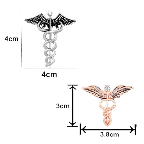 Caduceus Doctor's Brooch Lapel/Brooch Pin Combo (CO1105604M)