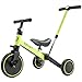 XJD 4 in 1 Kinder Dreirad Laufräder Laufrad mit Schubbügel für 10-36 Monate Alt Jungen Mädchen Lauffahrrad für Kinder Kinderdreirad mit Verstellbarer Sitz und abnehmbares Pedal Lauflernhilfe, Grün