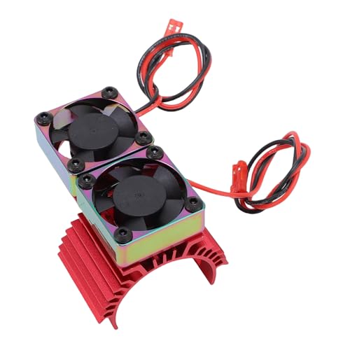 RC Model Car Motor 36mm 380 540 550 3650 Dual Fan Heat Sink High Speed Colorful Version Aluminum Alloy for RC(car Enthusiasts)