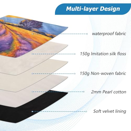 Funda para portátil 13-14 pulg Lavenders Sunset multifuncional miniatura 4