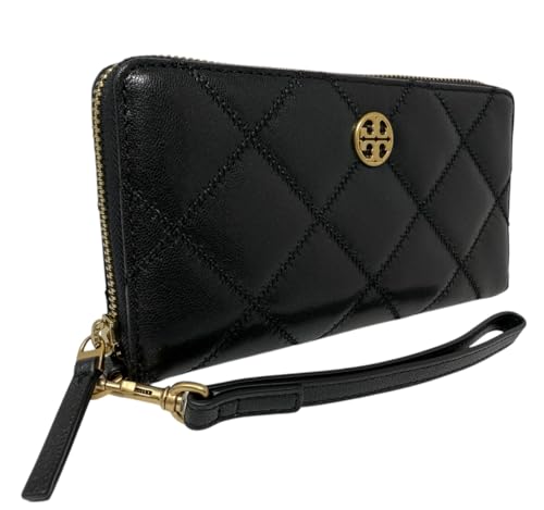 Tory Burch Women's Willa Zip Continental Wallet With ID Card Case (Black)2