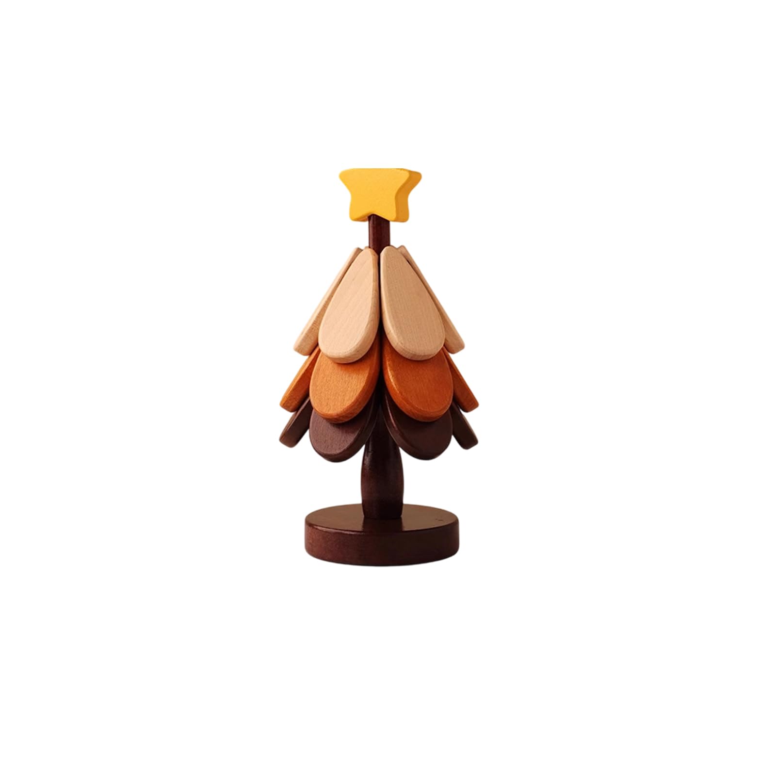 Christmas Tree Shape Wood Heatproof Coasters Set Holiday Table Decors Protective Placemat for Dinner Party Decoration Heatproof Dining Table Pad