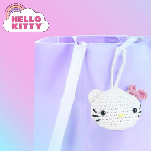 Image of Hello Kitty and Friends Crochet Kit - Hello Kitty Bag Charm, Sanrio Crochet Kit for Beginners with Yarn, Starter Hooks, Step-by-Step Tutorials, DIY Craft, Great Teen Gifts