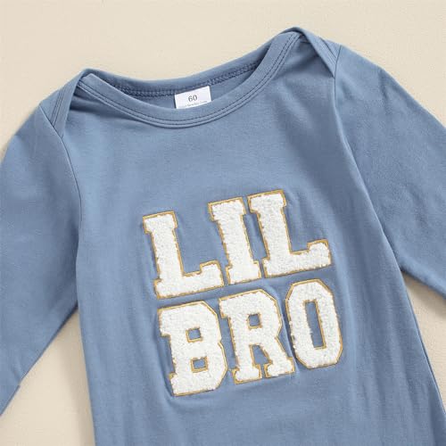 Merqwadd Lil Bro/Sis Newbron Boy Girl Gown Knotted Romper Infant Coming Home From Hospital Outfit3