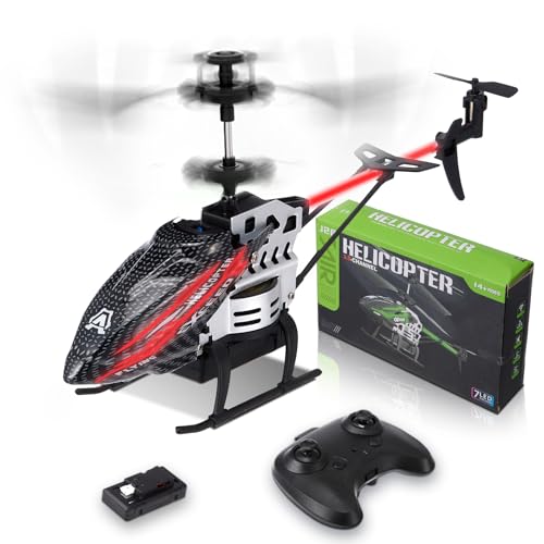 VIHBRAI Hubschrauber Ferngesteuert Fernsteuerung RC Helikopter mit Automatischem Schweben und EIN-Tasten-Start Ferngesteuertes Spielzeug mit Mehrfarbiger LED-Beleuchtung und Modularer Batterie