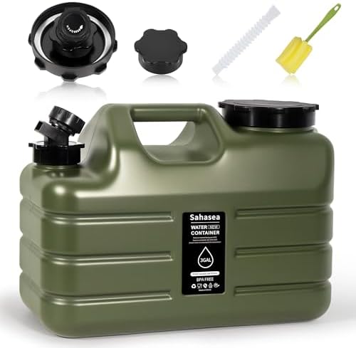 3 Gallon Water Jug, Portable Camping Water Jug Dispenser with Spi...
