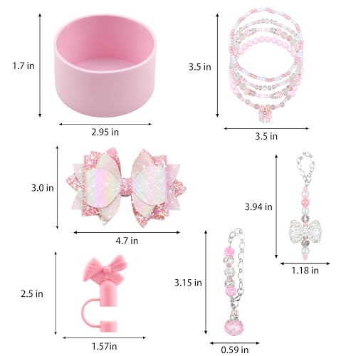 Hpebl 9PCS Accessories for Stanley Cup 30 40oz Tumbler Accessories, Pink - image 3