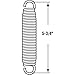 Prime-Line SP 9625 Extension Spring, Spring Steel Construction, Nickel-Plated Finish, 0.120 GA x 1-1/16 In. x 5-1/2 In., Single Loop Open (Single Pack)