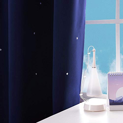 Cortina para quarto infantil com estampa de céu noturno inspirada no espaço da Nicetown, cortina de