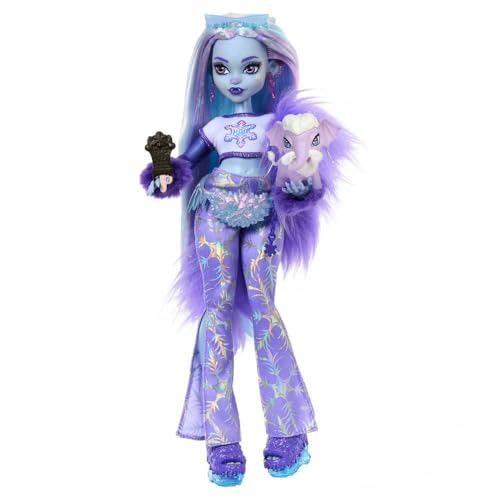 Monster High Doll, Abbey Bominable Yeti Fashion Doll with Pet Mammoth and Themed Accessories