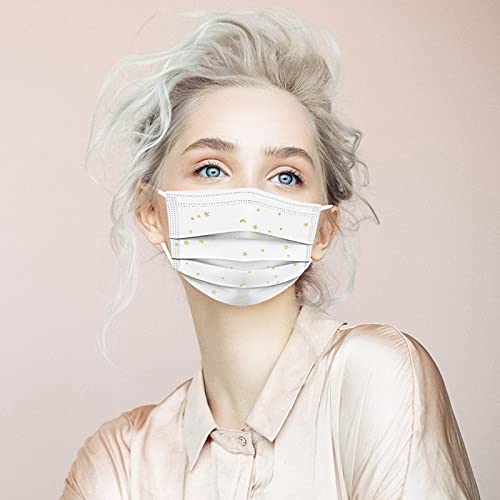Stay&me Elegant 10/20/50/100 stuks volwassenen 3-laags beschermend masker van kant, 3-laags mond- en neusbescherming, stofdicht, mond- en neusbedekking, ademend, mondbescherming voor dames en heren (30 stuks, A) - Image 4