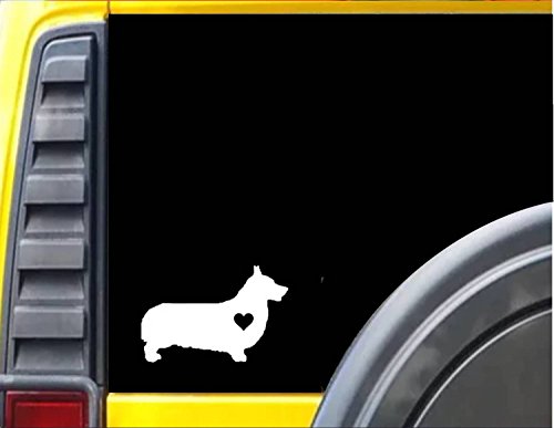 EZ-STIK Corgi Little Heart *J627* 6 inch Sticker Dog Decal Pembroke