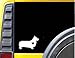 Corgi Little HeartJ627 6 inch Sticker dog decal pembroke