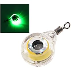 Cebo Para Pescar Calamares qingsb 1Pc 5 Color Underwater Calamares Cebo Señuelos De Atracción De Los Pescados Lámpara De Flash LED Luz - Verde