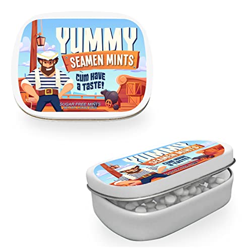 Gearsout Yummy Seamen Mints - Wintergreen Funny Mints Tin - Stocking Stuffers - Sailor Captain Sailing Boating Novelty Candy For Adults Made In America, 1 Ounce,White #TOP4