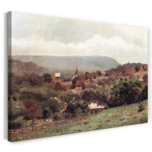 Printed Paintings Impression sur Toile (60x40cm): Louis Michel Eilshemius - Village du Gouffre de