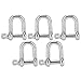 Acouto 5 Pcs M6 Stainless Steel D Shackle Rigging Hooks –, Lightweight and for Marine, Household and Industrial Use