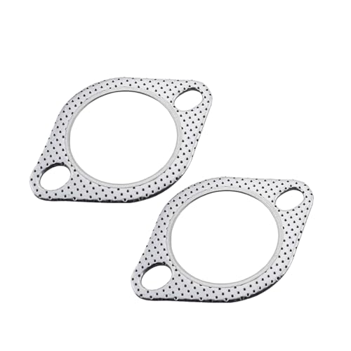 DUSCOKE 2PCS Car Exhaust Gasket, Ultra Seal 2-Bolt 2